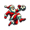 Fußballspielender Weihnachtsmann Spaß