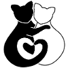 hugging cats