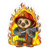 Heroic Brave Firefighter Sloth