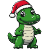 Alligator Weihnachten Christmas