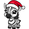 Zebra Weihnachten Christmas
