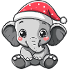 Éléphant Noël Noël