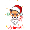 animal ho ho ho - christmas cougar