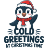 Kühle Grüße zur Weihnachtszeit – Pinguin
