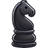 Elegant Black Knight Chess Piece