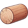 Rustic Wooden Log Illustration