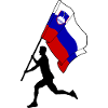 Flag Slovenia man running