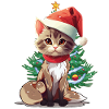 Cats Christmas Pets Santa Claus