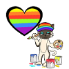 Heart Cat LGBT