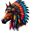 Cheval amérindien Peaux-rouges d’Amérique
