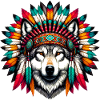 American Indian Wolf American Redskin
