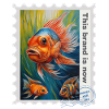 Airbrush-Illustration "Fish 11" EN
