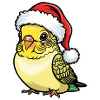 Budgie Christmas Cute Comic Hat