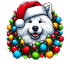 Samojedenhund Weihnachtsmütze Xmas