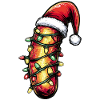 Funny Sausage Santa Hat Xmas