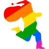 Rainbow Santa Claus