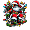 Weihnachtsmann Snowboarding Snowboard Snowboarder