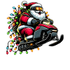 Santa Claus Snowmobile Snowmobiling Weihn