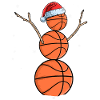 Baller Christmas Snowman Basketball