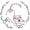 Pink Pup Blindfold Charm