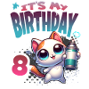 8e anniversaire chat graffiti