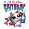2ème anniversaire chat graffiti