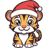 Tiger Weihnachten Christmas