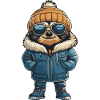Faultier Winter Comic