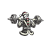Christmas Weightlifter Snowman Fitness