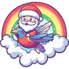 Colibri Oiseau Père Noël Arc-en-ciel