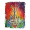 Three Retro Grunge Guitars