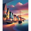 Denmark town harbour