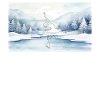 Elegant skater in winter wonderland