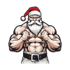 Santa Claus Muscles Bodybuilding Santa