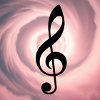 Music Black Light clef