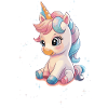 Magisches Baby-Einhorn im Pastell-Look