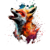 Artistico, Colorato, Volpe, Animale Della Foresta, Volpe