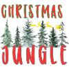 Christmas Jungle Graphic Lettering T-Shirt