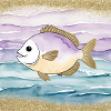 Poisson joueur dans l’eau