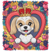 Maltese with crown and heart