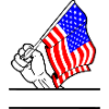 Flag USA transparent fist text space