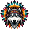 American Indian Wolf American Redskin