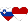 Slovenia Indonesia Flag Heart