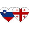 Slovenia Georgia Flag Heart