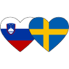 Slovenia Sverige Flagg Hjerte