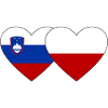 Slovenia Poland Flag Heart