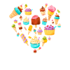 Cream Lover Heart Shape Design