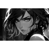 Femme Fatale in an expressive black and white look