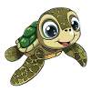 Tegneserieskildpadde - Sød skildpadde - Børn
