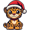 Leopard Weihnachten Christmas